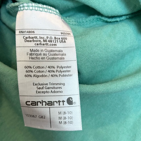 Carhartt Loose Fit Heavyweight Short-Sleeve Pocket Tee in Pastel Turquoise - Picture 5 of 5